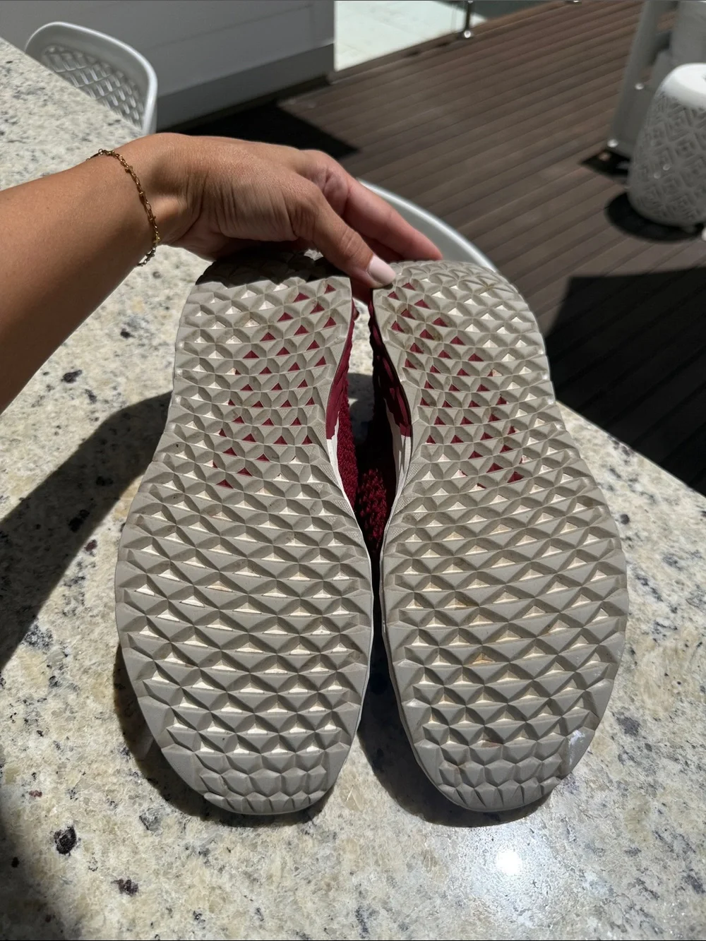 NOBULL Burgundy Knit Lace-Up Sneakers